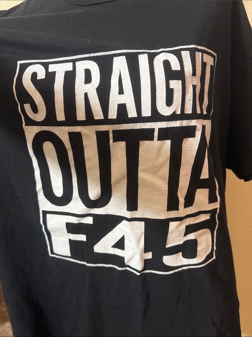 Black "Straight Outta F45" Graphic Tee - Unbranded